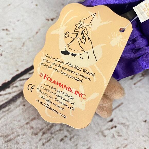 FOLKMANIS Vintage Wizard Hand Puppet 9” - Picture 4 of 5